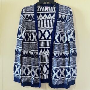 Mossimo Supply Co. Tribal Knit Open Front Cardigan Large Pre-owned